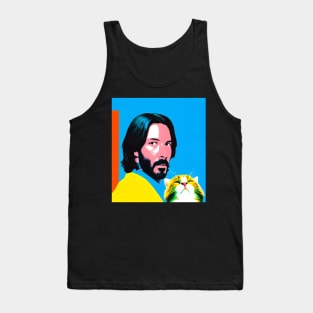 Keanu Reeves and cat Tank Top